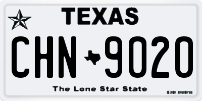 TX license plate CHN9020