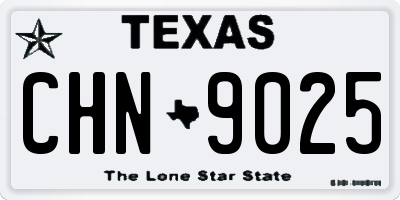 TX license plate CHN9025