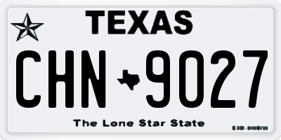 TX license plate CHN9027