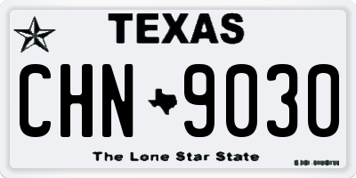 TX license plate CHN9030