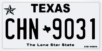 TX license plate CHN9031