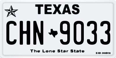 TX license plate CHN9033