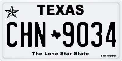 TX license plate CHN9034
