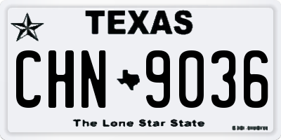 TX license plate CHN9036