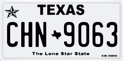 TX license plate CHN9063