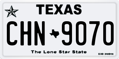 TX license plate CHN9070