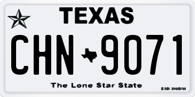 TX license plate CHN9071