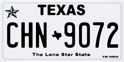TX license plate CHN9072