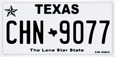 TX license plate CHN9077