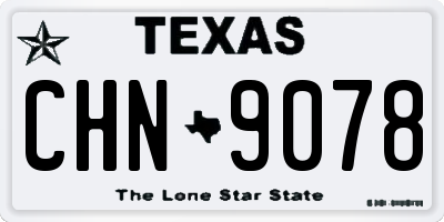 TX license plate CHN9078