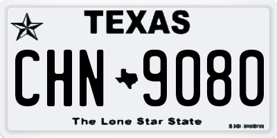 TX license plate CHN9080
