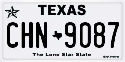 TX license plate CHN9087