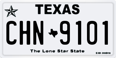 TX license plate CHN9101