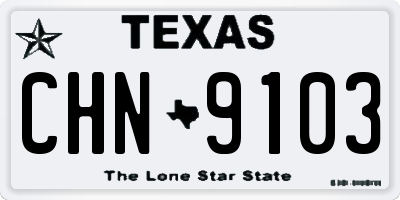 TX license plate CHN9103