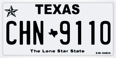 TX license plate CHN9110