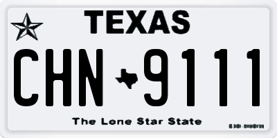TX license plate CHN9111