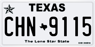 TX license plate CHN9115