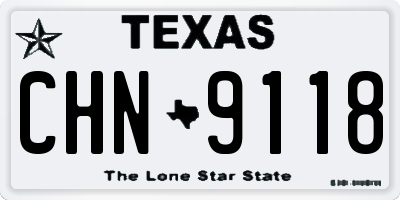 TX license plate CHN9118