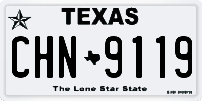 TX license plate CHN9119