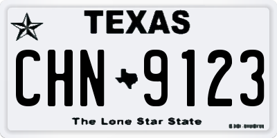 TX license plate CHN9123