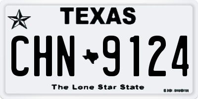 TX license plate CHN9124