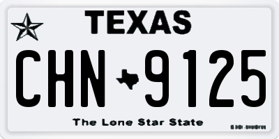 TX license plate CHN9125