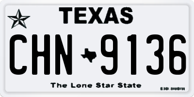 TX license plate CHN9136