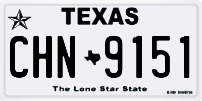 TX license plate CHN9151