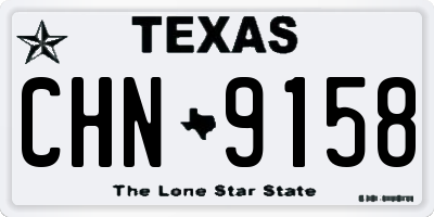 TX license plate CHN9158