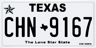 TX license plate CHN9167
