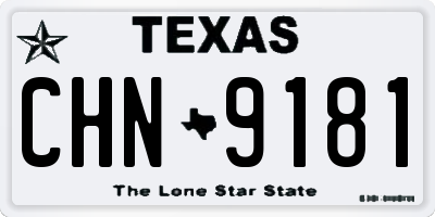 TX license plate CHN9181