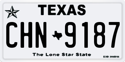 TX license plate CHN9187