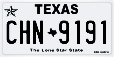 TX license plate CHN9191