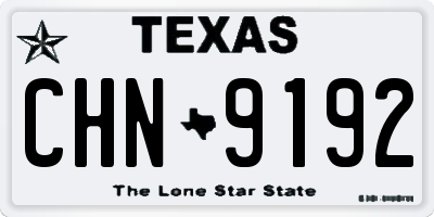 TX license plate CHN9192