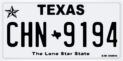 TX license plate CHN9194