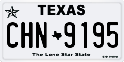 TX license plate CHN9195
