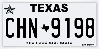 TX license plate CHN9198