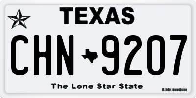 TX license plate CHN9207