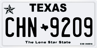 TX license plate CHN9209