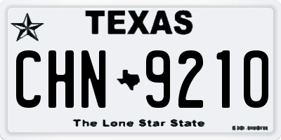 TX license plate CHN9210