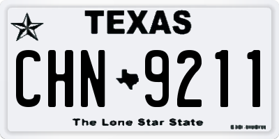 TX license plate CHN9211