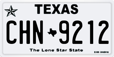 TX license plate CHN9212