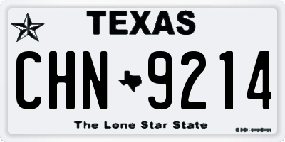 TX license plate CHN9214