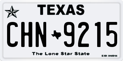 TX license plate CHN9215