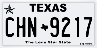 TX license plate CHN9217