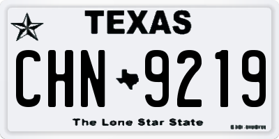 TX license plate CHN9219