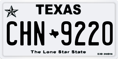 TX license plate CHN9220