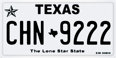 TX license plate CHN9222