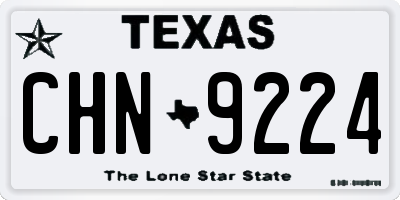 TX license plate CHN9224