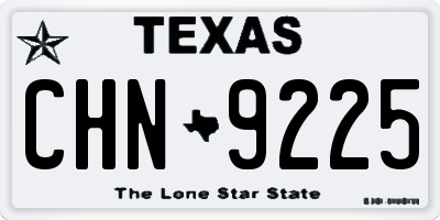 TX license plate CHN9225